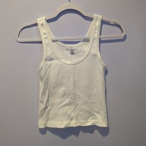 white tank top